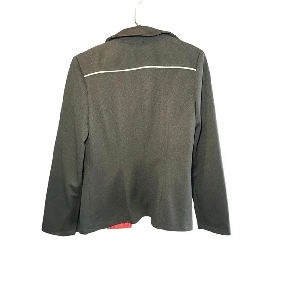 Bebe Women's Black Long Sleeves Zip Up Blazer Jacket Size 10 - Picture 6 of 9